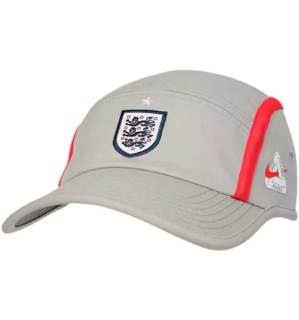 Palace x Nike England Unstructured Cap Pewter Grey/Cool Grey/Bright Crimson - authentic Palace product