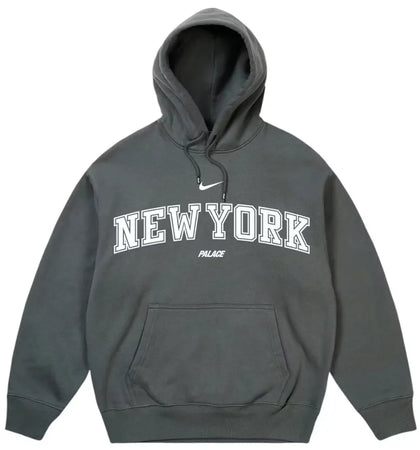 Palace x Nike New York Shop Hoodie Grey - authentic Palace apparel