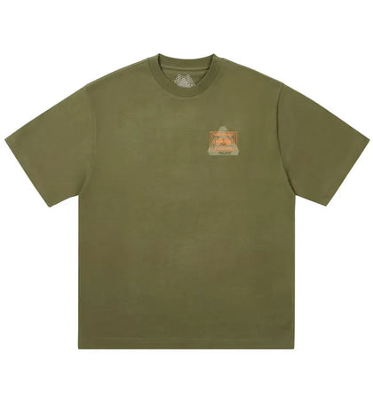 Palace x Porter Logo T-Shirt Olive - authentic Palace apparel