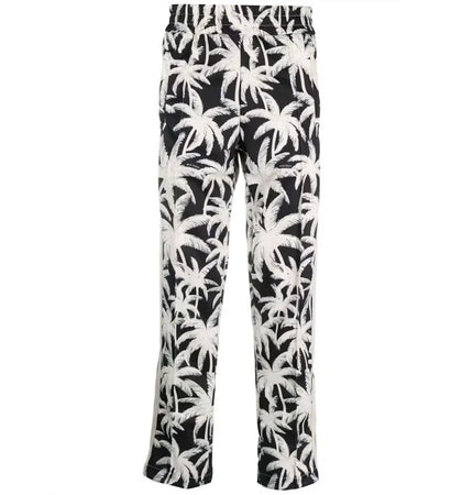 Palm Angels All Over Palms Trackpants White/Black - authentic Palm Angels apparel