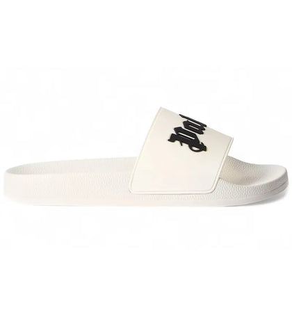 Palm Angels Big Logo Pool Slides Off White Black - authentic Palm Angels sneakers