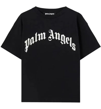 Palm Angels Curved Logo Regular Tee Black - authentic Palm Angels product