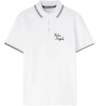 Palm Angels Embroidered Palm Angels Polo White/Black