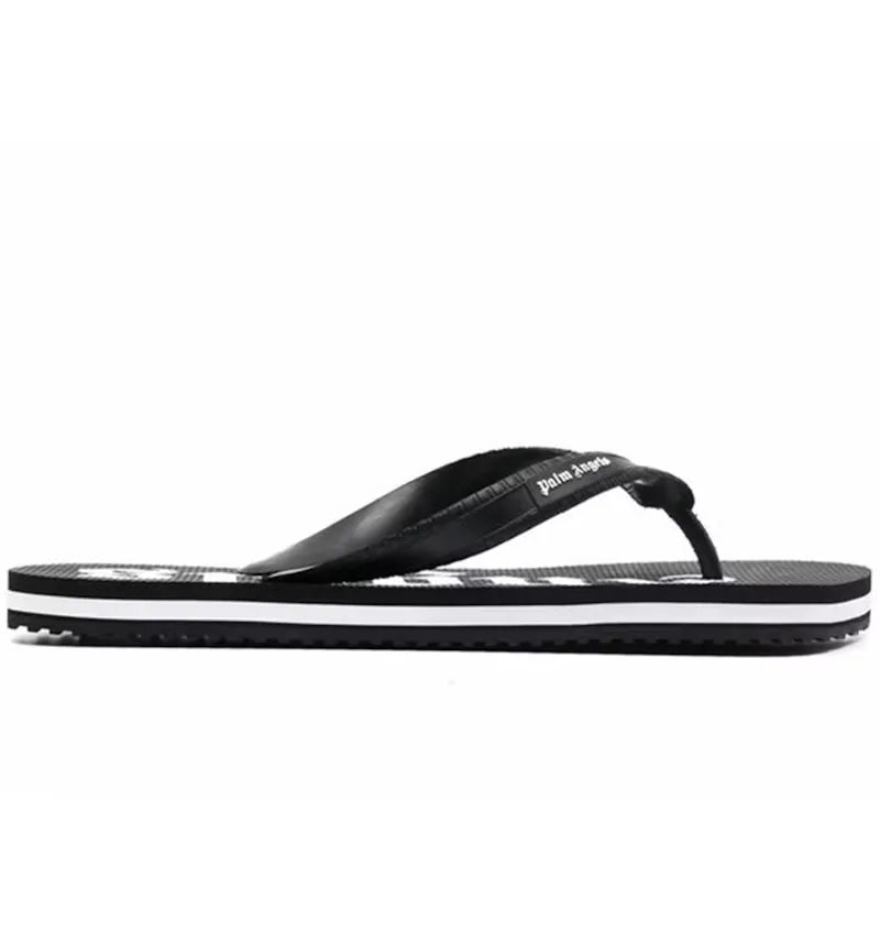Palm Angels Flip Flop Logo Black White - vue 360