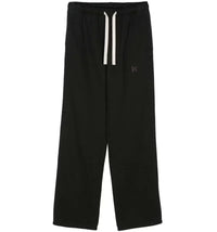 Palm Angels Monogram-Embroidered Straight Trousers Black