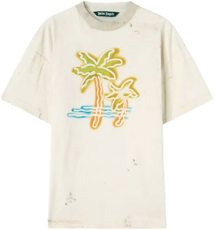 Palm Angels Palm Neon T-Shirt Off White/Multicolor - authentic Palm Angels apparel