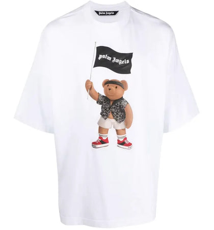 Palm Angels Pirate Teddy Bear T-shirt White - authentic Palm Angels apparel