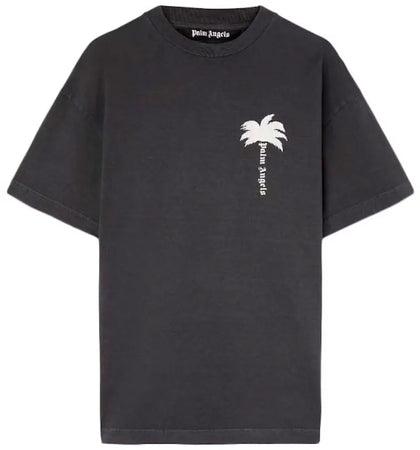 Palm Angels The Palm T-Shirt Dark Grey/Off White - authentic Palm Angels apparel
