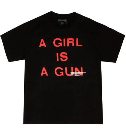 Pleasures A Girl is a Gun T-shirt Black - authentic Pleasures apparel