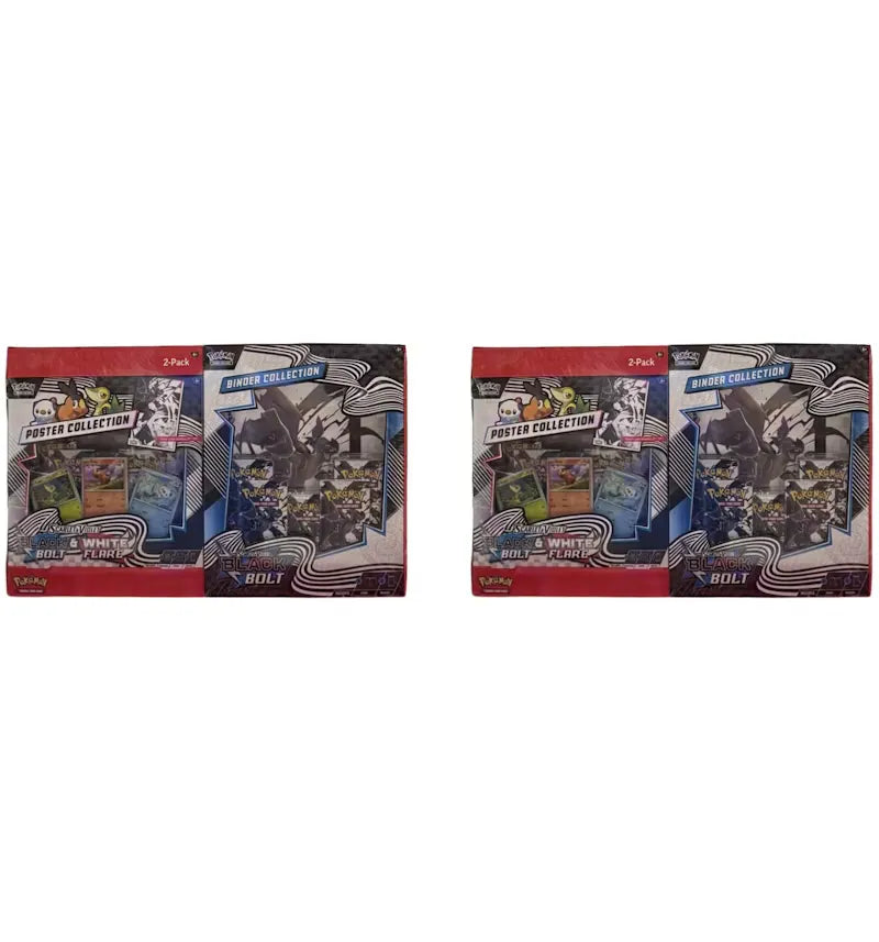 Pokémon Black Bolt & White Flare Poster Collection and Black Bolt Binder Collection Bundle (Sam's Club Exclusive) 2x Lot - vue 360