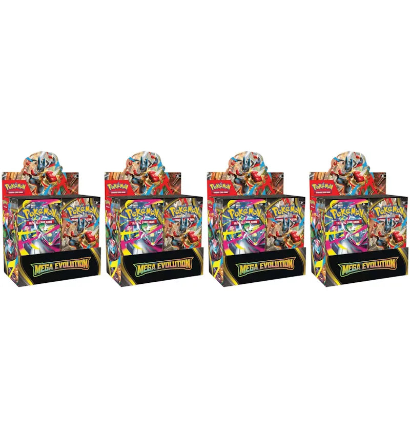 Pokémon Mega Evolution Base Set Booster Box (36 Boosters) 4x Lot - vue 360