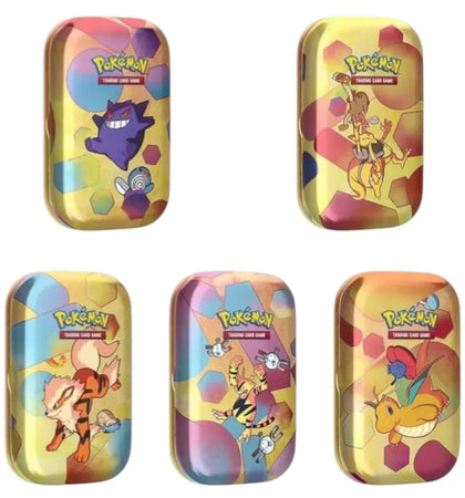 Pokémon Scarlet & Violet 151 Mini Tin 5x Lot (Tin Art May Vary) - authentic Pokemon product