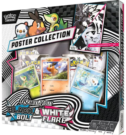 Pokémon Scarlet & Violet Black Bolt/White Flare Unova Poster Collection Box - authentic Pokemon product