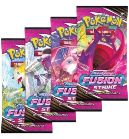 Pokémon Sword & Shield Fusion Strike Booster Pack 4x Lot (Artwork May Vary) - authentic Pokemon product