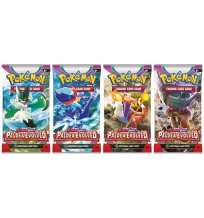 Pokémon Sword & Shield Paldea Evolved Booster Pack 4x Lot (Artwork May Vary) - authentic Pokemon product