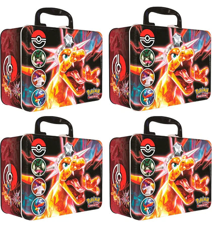 Pokémon TCG 2023 Fall Collector Chest Tin 4x Lot - authentic Pokemon product