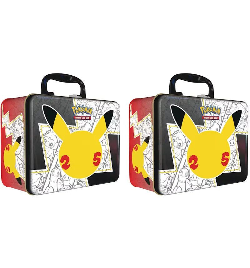 Pokémon TCG 25th Anniversary Celebrations Collector Chest Tin 2x Lot - vue 360