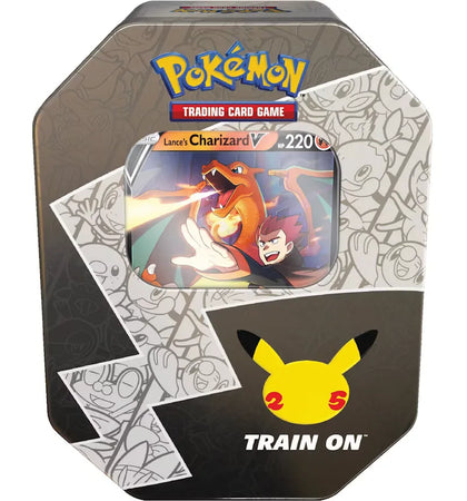 Pokémon TCG 25th Anniversary Celebrations Tin Lances Charizard V/Dark Sylveon V 2x Bundle - authentic Pokemon product