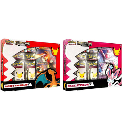 Pokémon TCG 25th Anniversary Celebrations V Box Lances Charizard V/Dark Sylveon V 2x Bundle - authentic Pokemon product