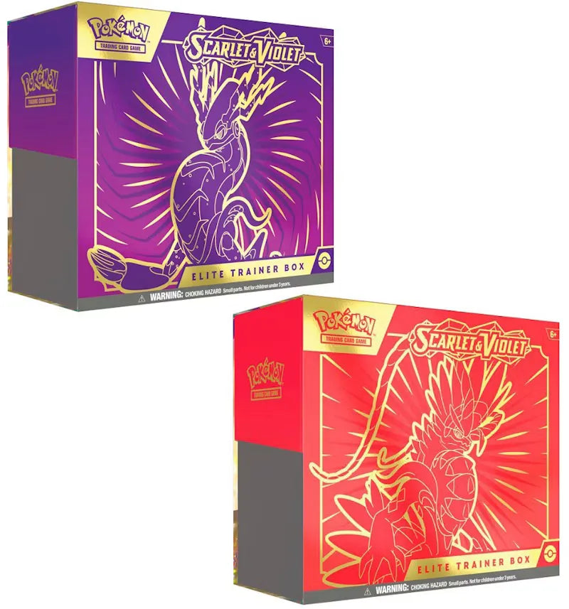 Pokémon TCG Scarlet & Violet Koraidon/Miraidon Elite Trainer Box 2x Bundle - vue 360