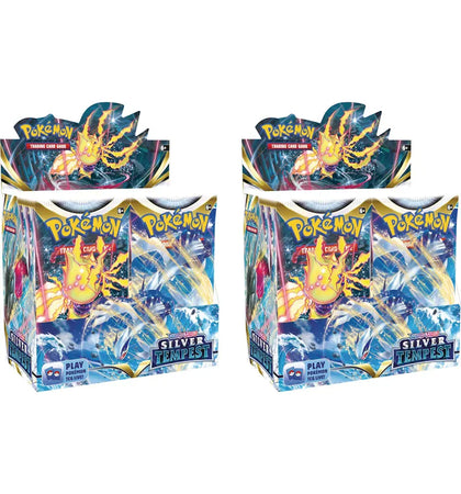 Pokémon TCG Sword & Shield Silver Tempest Booster Box 2x Lot - authentic Pokemon product