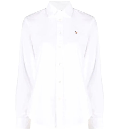 Polo Ralph Lauren 40/1 Ctn Oxford-Ls Crlte Shirt Bsr White - authentic Polo Ralph Lauren apparel