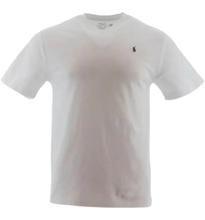 Polo Ralph Lauren Boys S/S Cotton Jersey V-Neck T-shirt White - authentic Polo Ralph Lauren apparel
