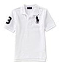 Polo Ralph Lauren Boys Short-Sleeve Big Pony Mesh Polo White