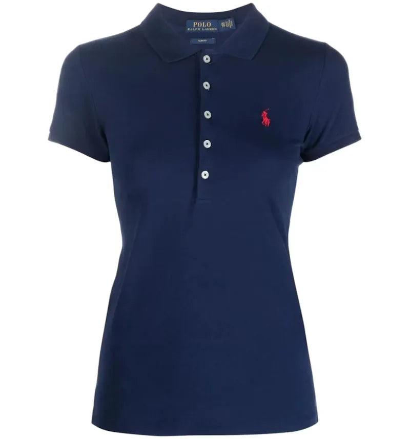 Polo Ralph Lauren Julie SS Polo Shirt Newport Navy - vue 360