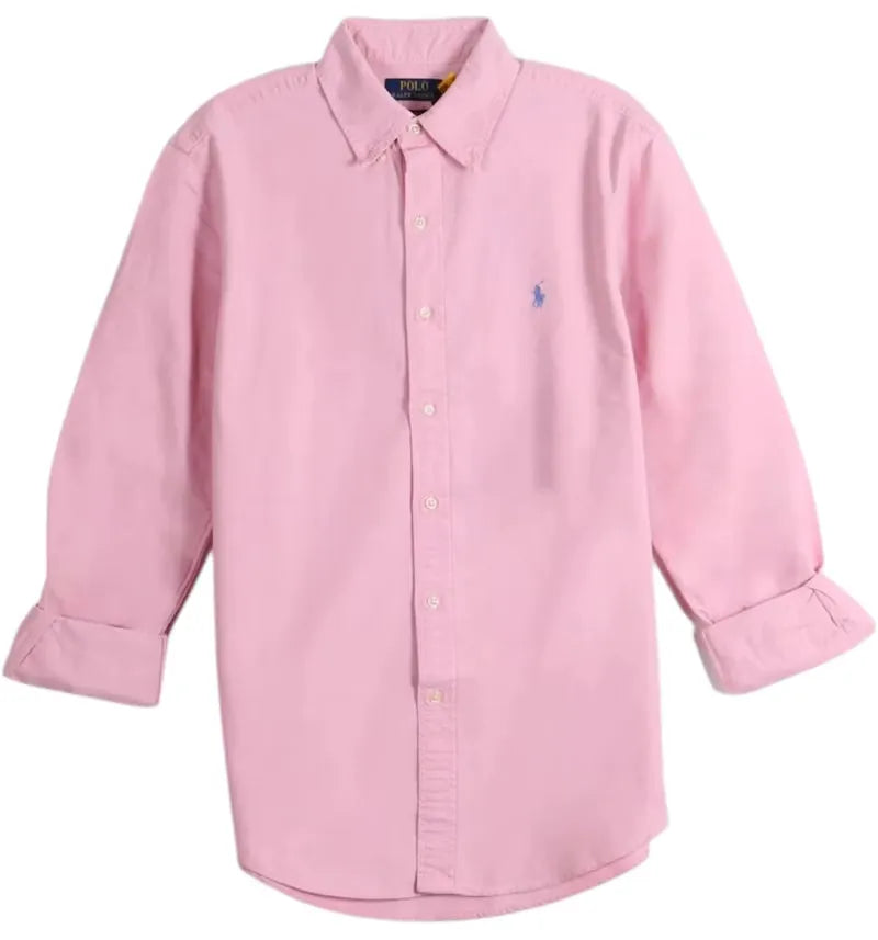 Polo Ralph Lauren Long-Sleeve Garment-Dyed Oxford Sport Shirt Carmel Pink - vue 360
