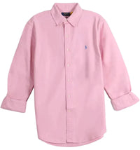 Polo Ralph Lauren Long-Sleeve Garment-Dyed Oxford Sport Shirt Carmel Pink
