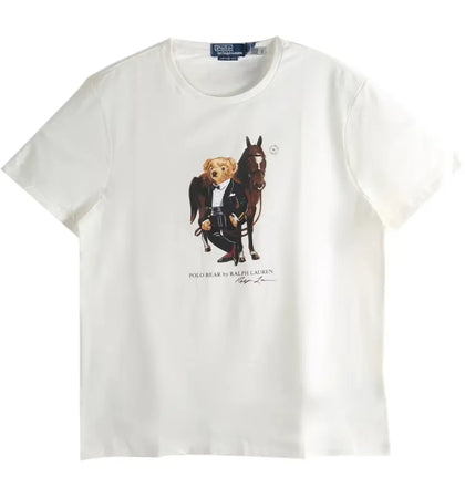 Polo Ralph Lauren Lunar New Year Short-Sleeve Jersey Knit Graphic Bear T-shirt Deckwash White - authentic Polo Ralph Laure...