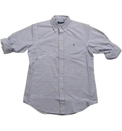 Polo Ralph Lauren Plaid Classic Fit Sport L/S Shirt Blue/White Mult - authentic Polo Ralph Lauren apparel