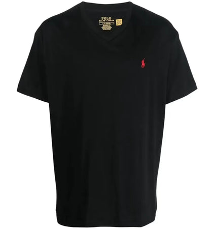 Polo Ralph Lauren Short Sleeve V-Neck Classic Fit T-shirt Rlblack - authentic Polo Ralph Lauren apparel