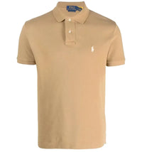 Polo Ralph Lauren Sleeve Mesh Polo Shirt Cafe Tan