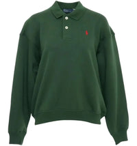 Polo Ralph Lauren Women's Fleece Polo Long Sleeve Sweatshirt Northwest Pine