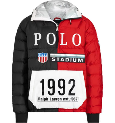 Polo Ralph Lauren Winter Stadium Down Popover Jacket Injection Red/Polo Black