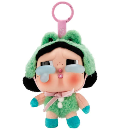 Pop Mart CryBaby Crying Again Series What A Frog Vinyl Face Plush - authentic Pop Mart product