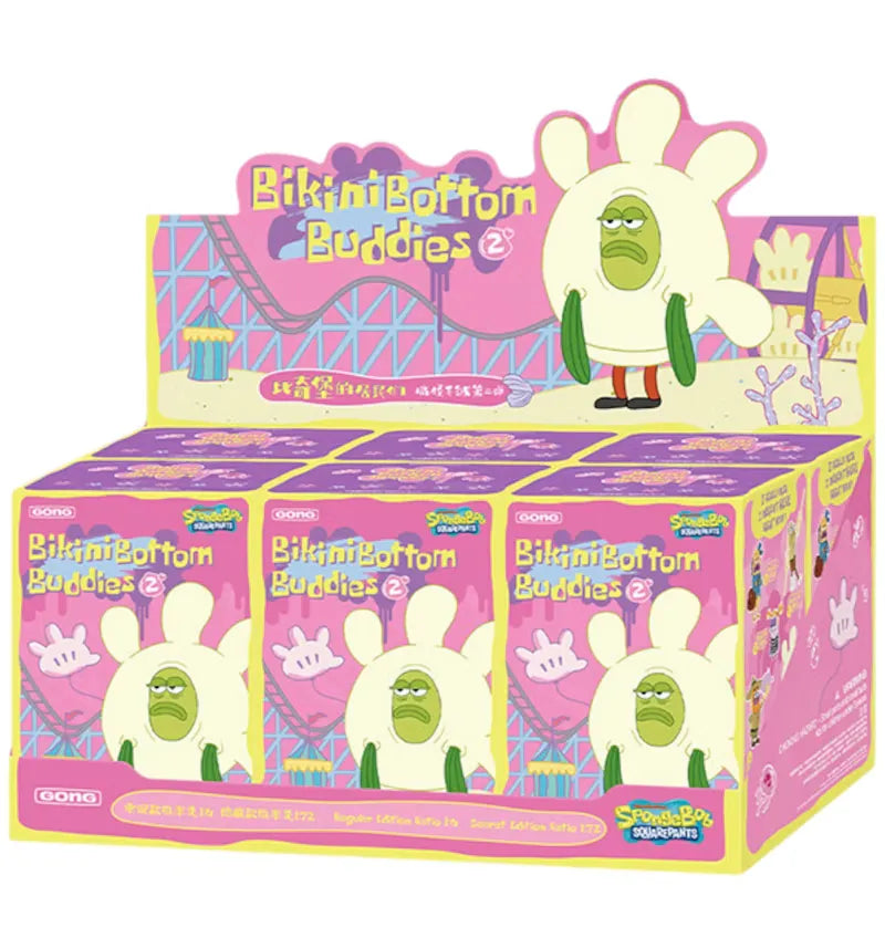 Pop Mart Gong Spongebob Squarepants Residents of Bikini Bottom Whimsical Plush Part 2 Sealed Case (6 Blind Box) - vue 360