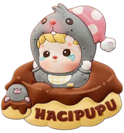 Pop Mart Hacipupu Rolling Time Machine Series Whack-No-Mole Fridge Magnet Silicone Clip - authentic Pop Mart product