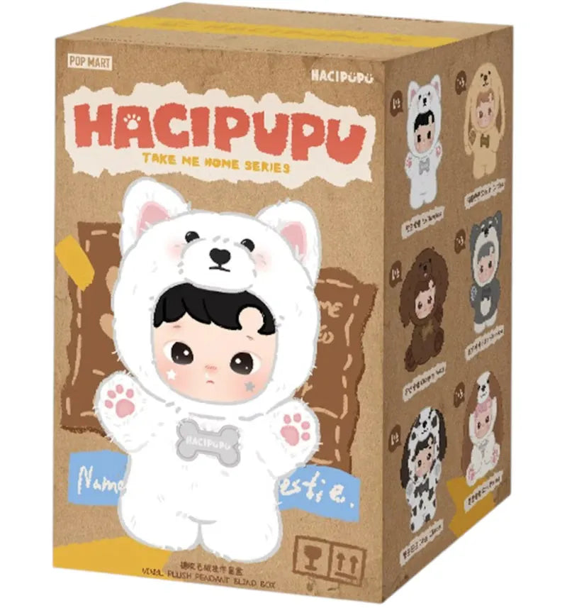 Pop Mart HACIPUPU Take Me Home Series Vinyl Plush Pendant Single Blind Box - vue 360
