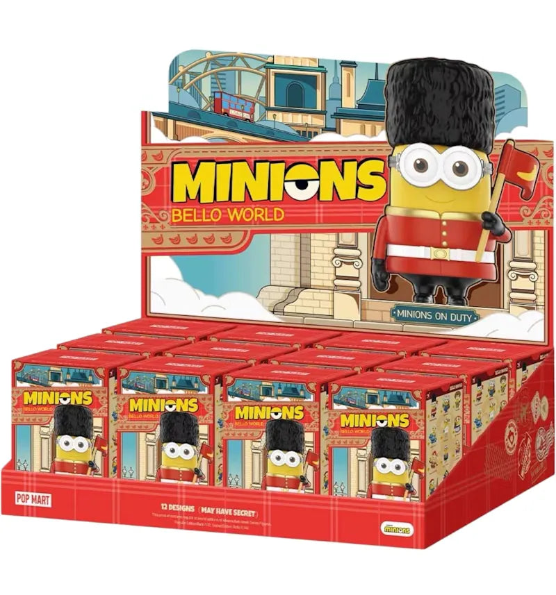 Pop Mart Minions Bello World Series Figures Sealed Case (12 Blind Box) - vue 360