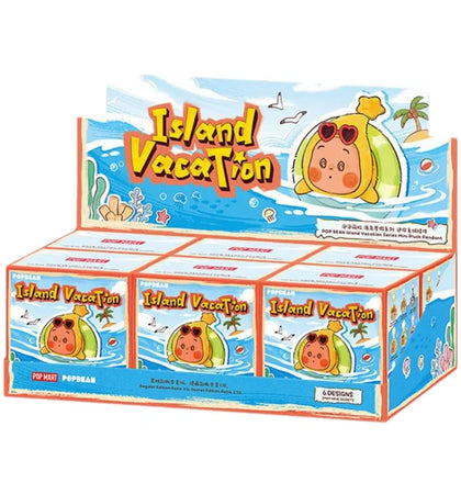 Pop Mart POP BEAN Island Vacation Series Mini Plush Pendant Sealed Case (6 Blind Boxes) - authentic Pop Mart product