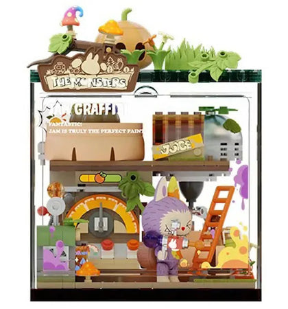 Pop Mart Pop Blocks Labubu The Monsters Forest Secret Base Series Blocks Jam Graffiti P10004 Building Block - authentic Po...