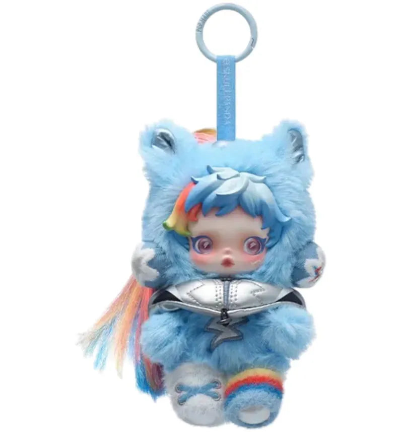 Pop Mart Skullpanda x My Little Pony Series Rainbow Dash Plush Doll Pendant - vue 360