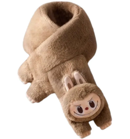 Pop Mart The Monsters Labubu Warm Fluffy Holiday Series Plush Scarf - authentic Pop Mart product