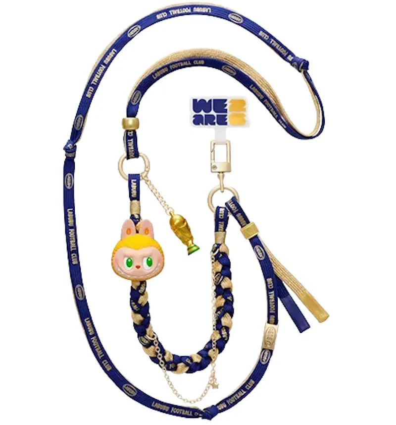 Pop Mart THE MONSTERS x FIFA SERIES Labubu Crowning Moment Secret Edition Long Lanyard - vue 360