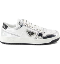 Prada Downtown Low Top White Metallic Silver (Women's)
