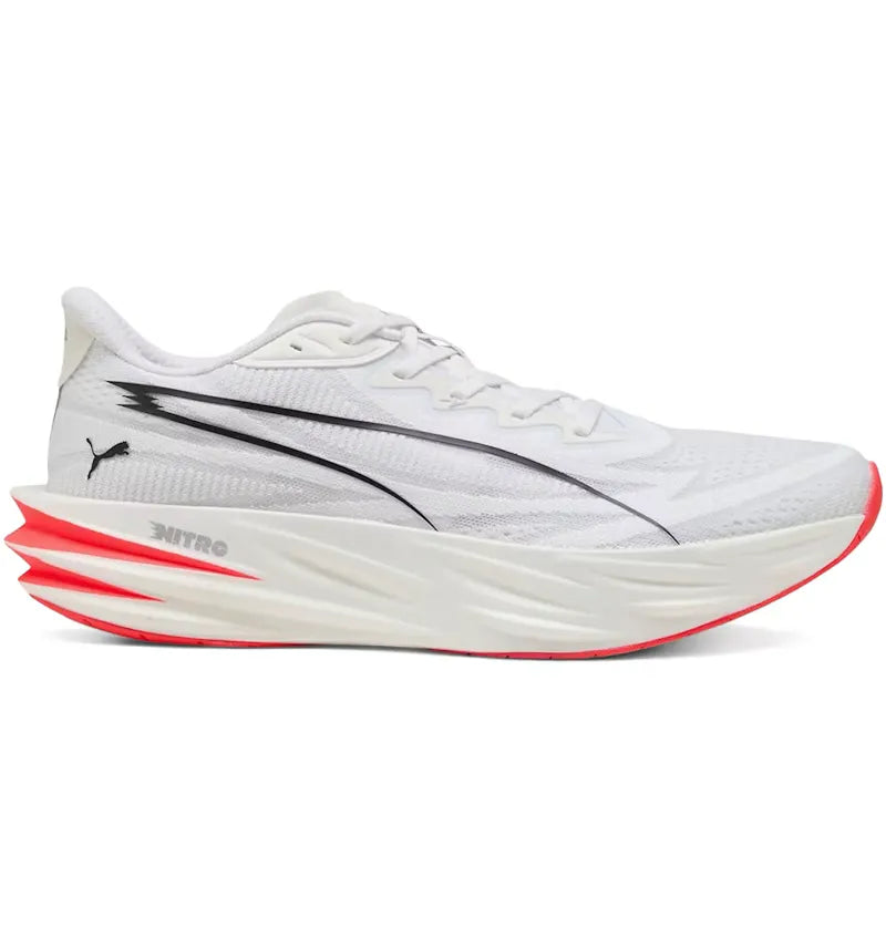 Puma Deviate Pure Nitro White Ultra Red Silver - vue 360