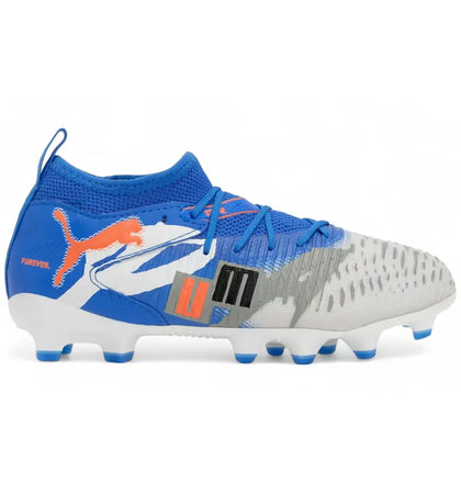Puma Future 8 Match Forever FG/AG Jr White Ultra Blue Feather Gray Black Glowing Red (GS) - authentic Puma sneakers